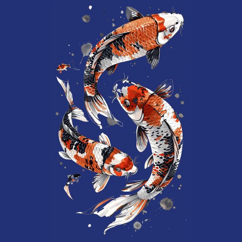 Conception astucieuse de poisson Koi, conception élégante de Koi