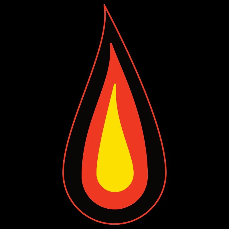 Germany Flame - Black Red Gold Design
