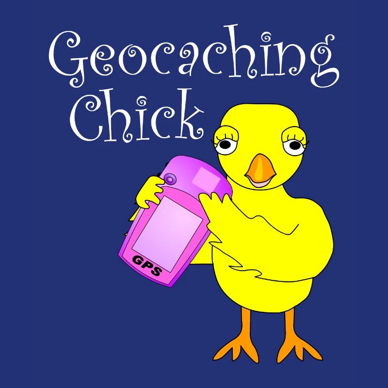 Geocaching Chick White Text