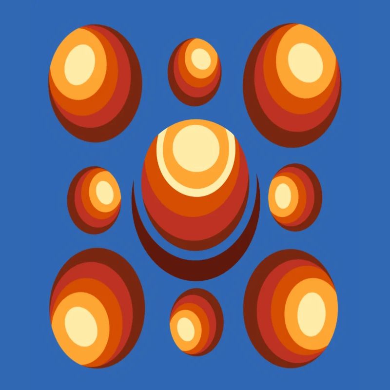 70s Wallpaper Pattern Retro Circle Pattern