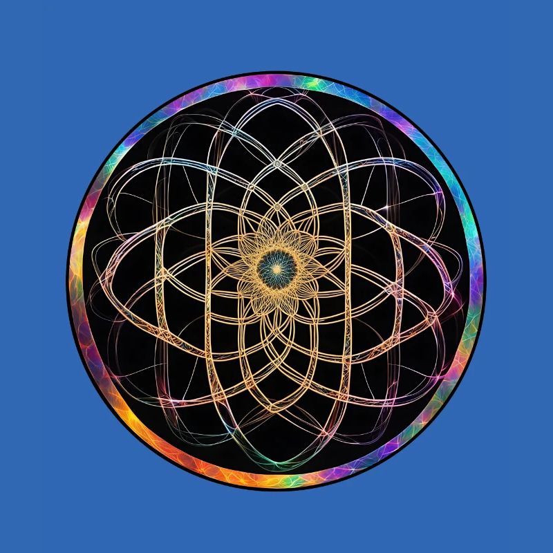 Rainbow Mandala Circle Pattern