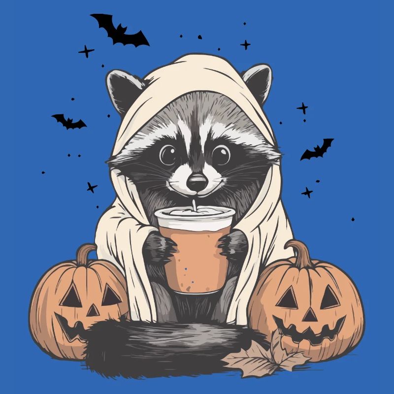 Halloween Pullover, Waschbär Halloween, Geschenk