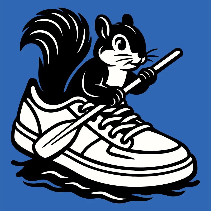 Écureuil en baskets !