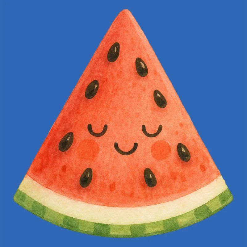 Tranche de pastèque sourire