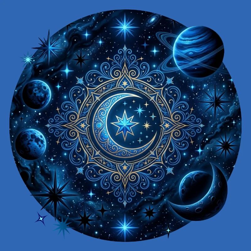 Space Planets Galaxies Stars Moons