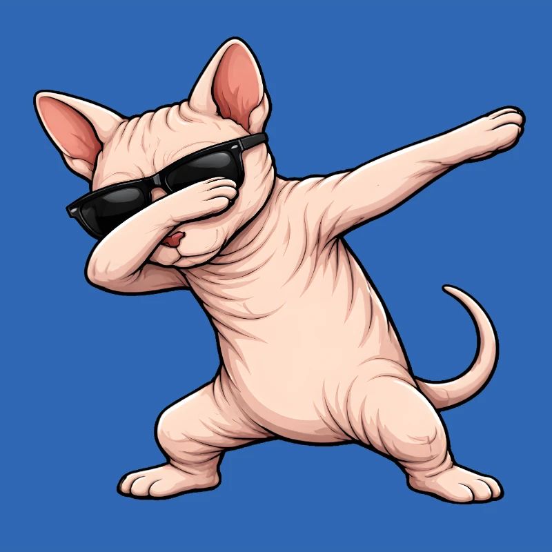 Dabbing Sphynx Cat