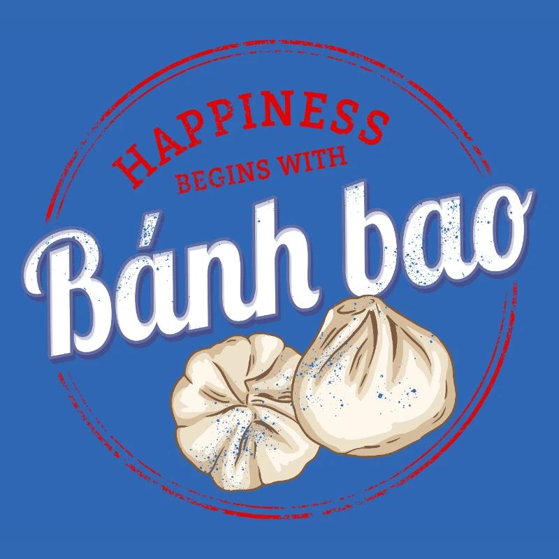 Bánh Bao Dumpling oder Baozi Vintage Teigtasche