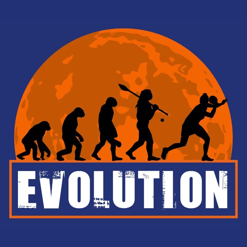 Table Tennis Evolution Ping Pong Player Art