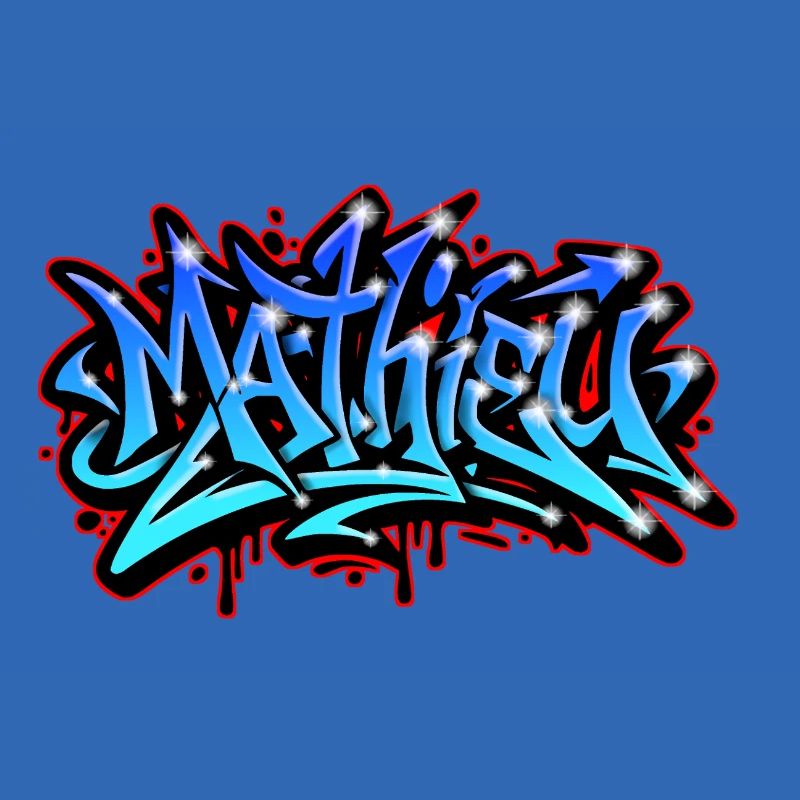 Mathieu Graffiti Neon imprimable sur textile 
