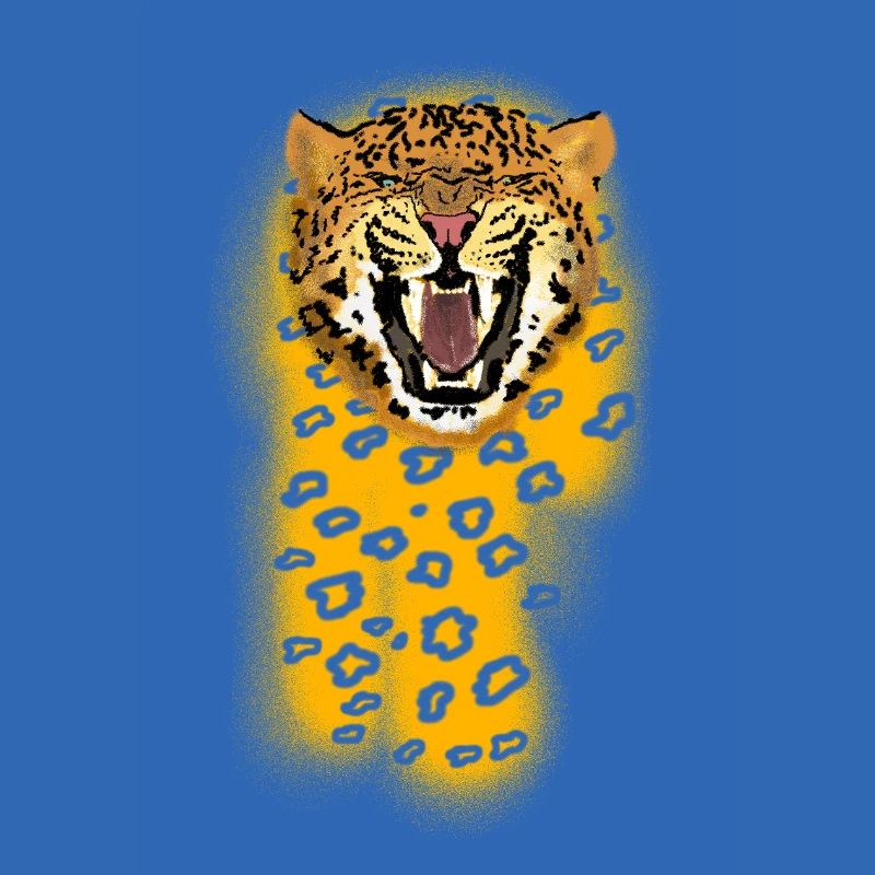 Brüllender Leopard