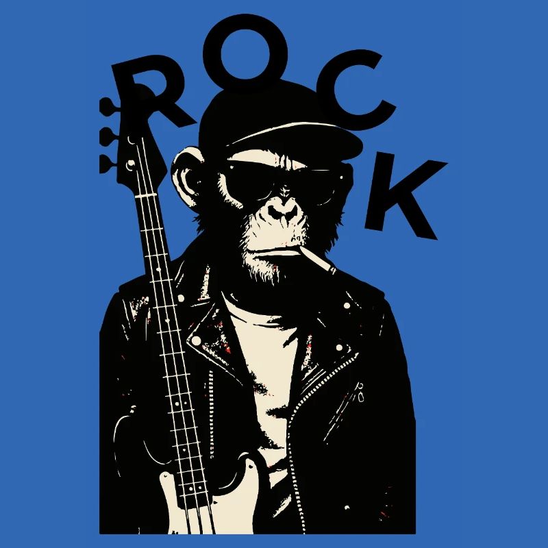 Monkey Biker Rock Guitarist