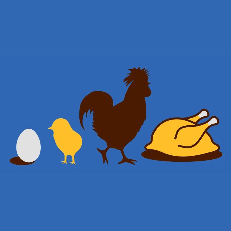 Egg,chick, rooster and chicken poultry Evolution
