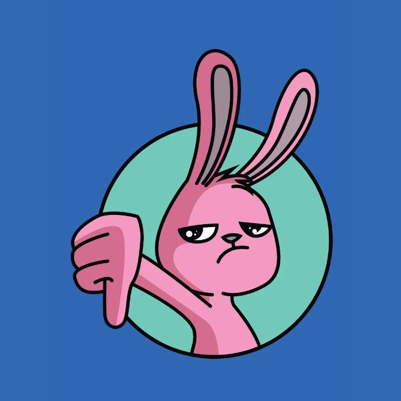 Pouce de lapin vers le bas