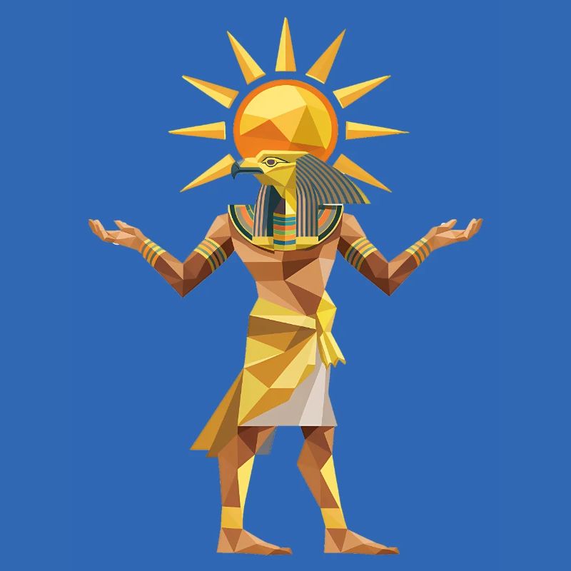 Sungod Ra - Cool Low Poly Logo
