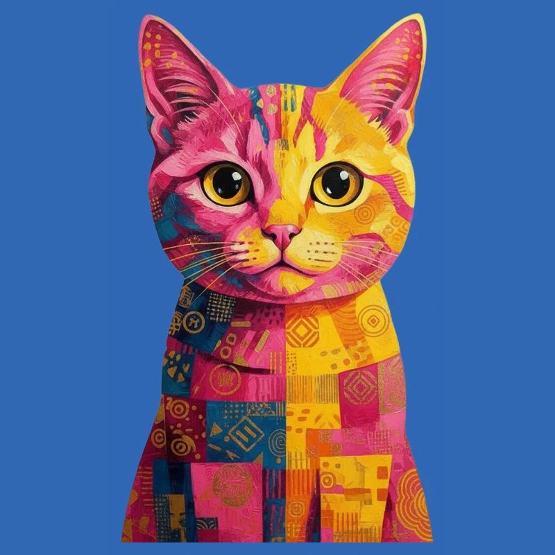 Chat Pop Art - Coloré