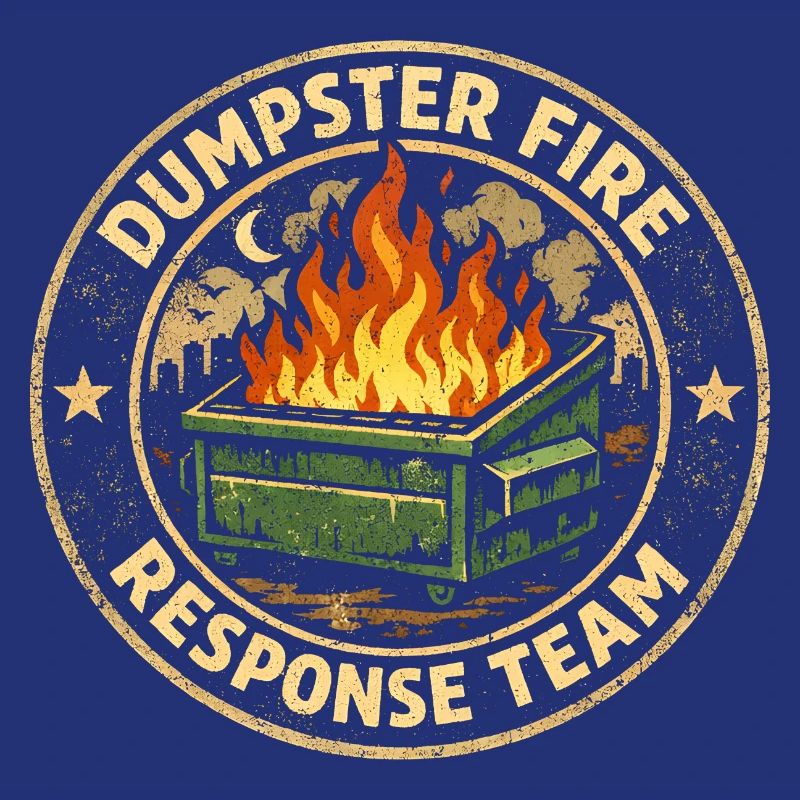 Garbage can fire response team Lustiger Müllgarbinnbra