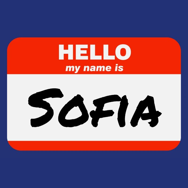 Hello My Name Is Sofia Label Name Tag