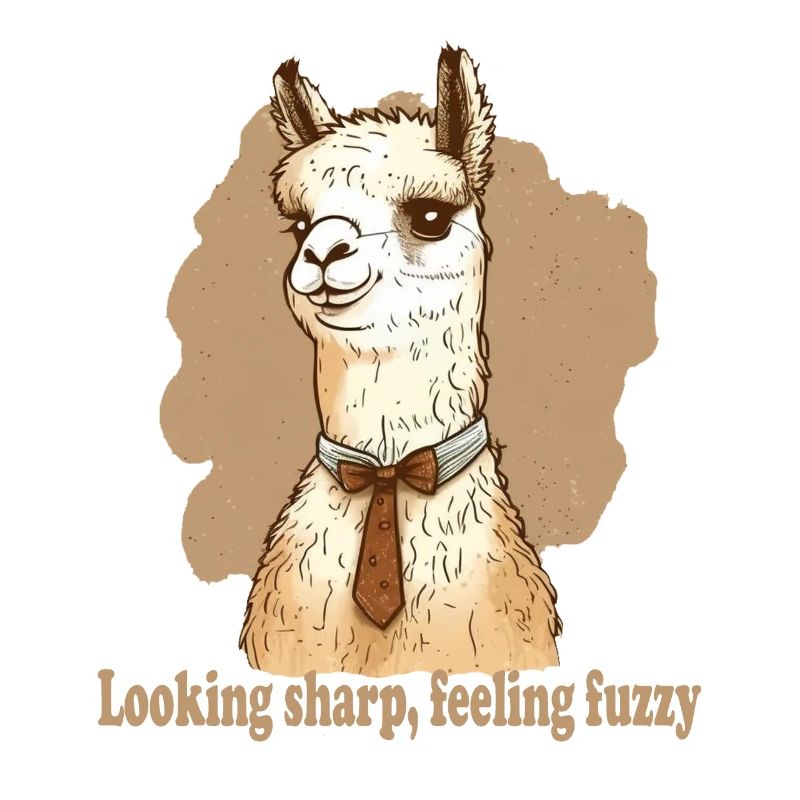 Looking sharp feeling fuzzy llama