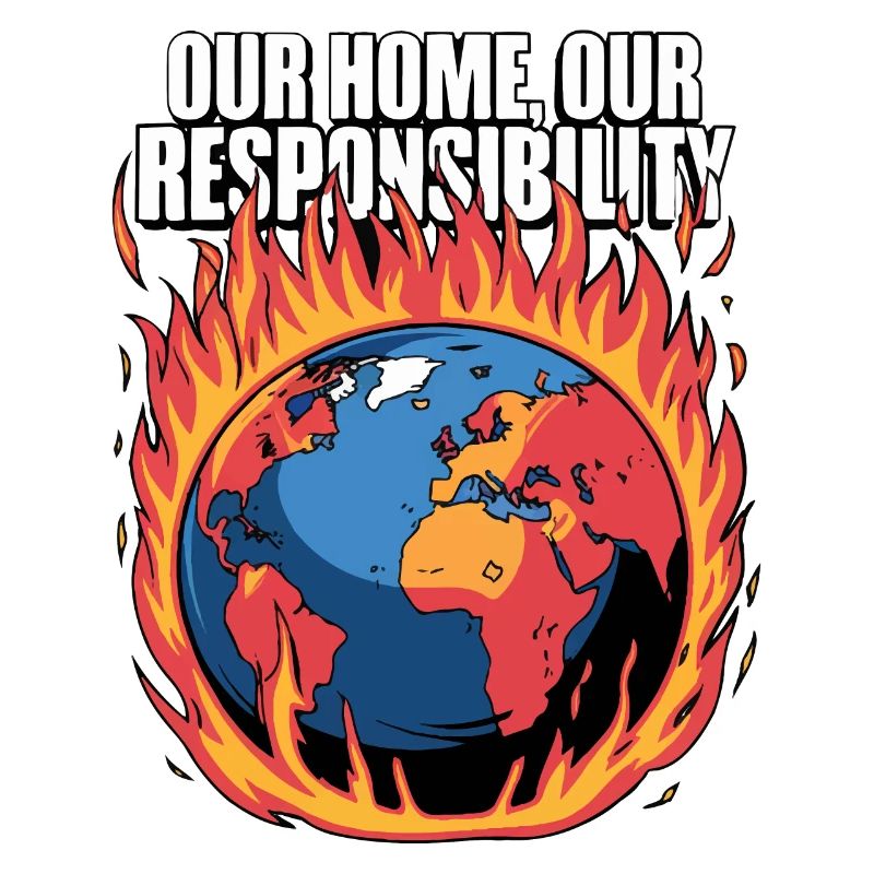 Our Home Burning Climate Responsibility Design