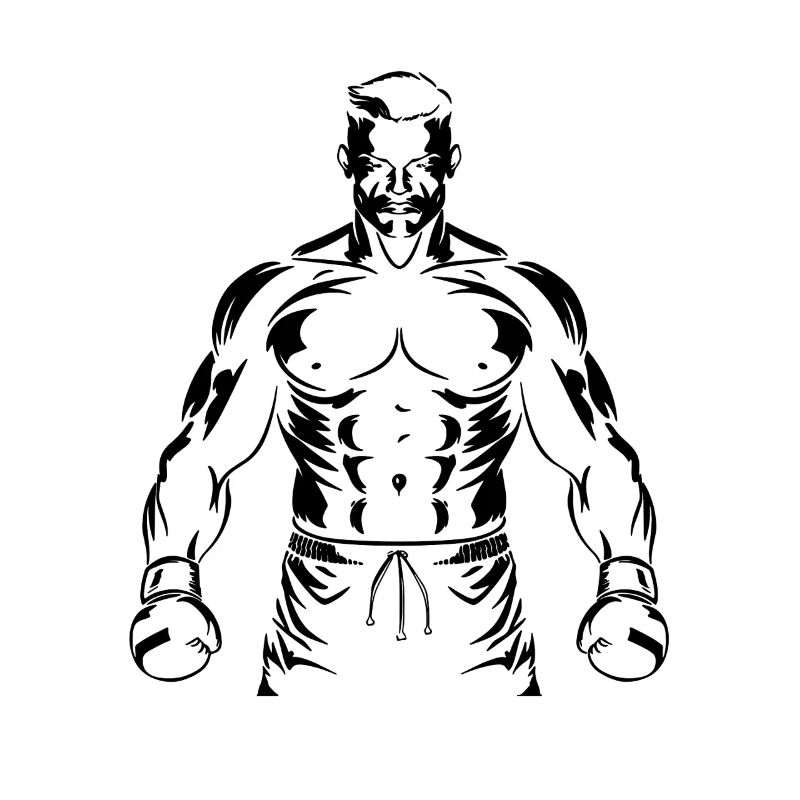 Boxer Boy Drawing