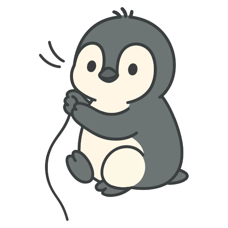 Cuddly chick penguin