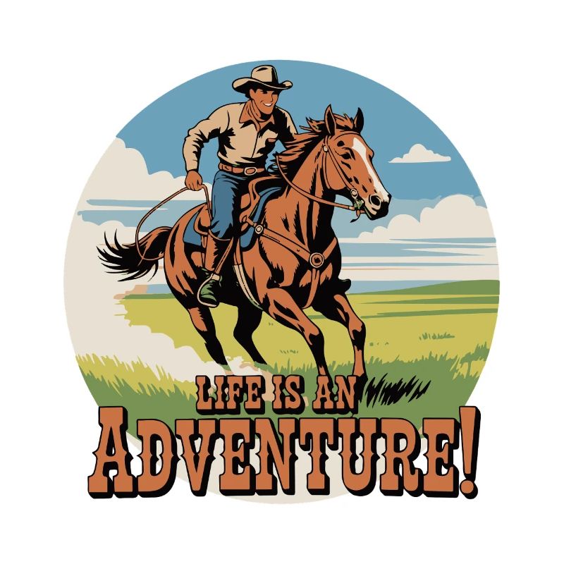 Conception d'aventure de cow-boy du Far West