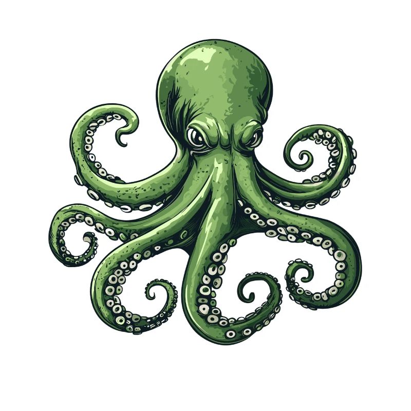 Underwater Octopus Illustration