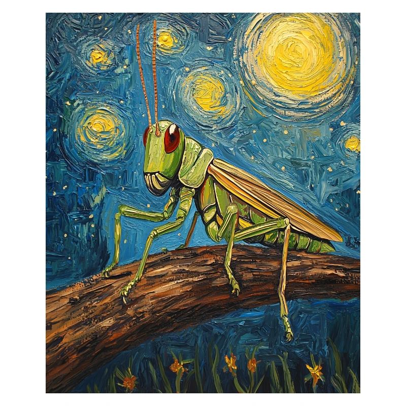Grasshopper Grasshopper Van Gogh Style