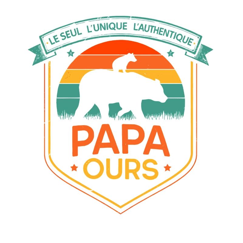 Papa Ourse Retro au Soleil