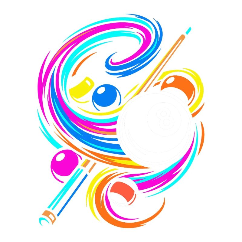 Boules de billard et queue