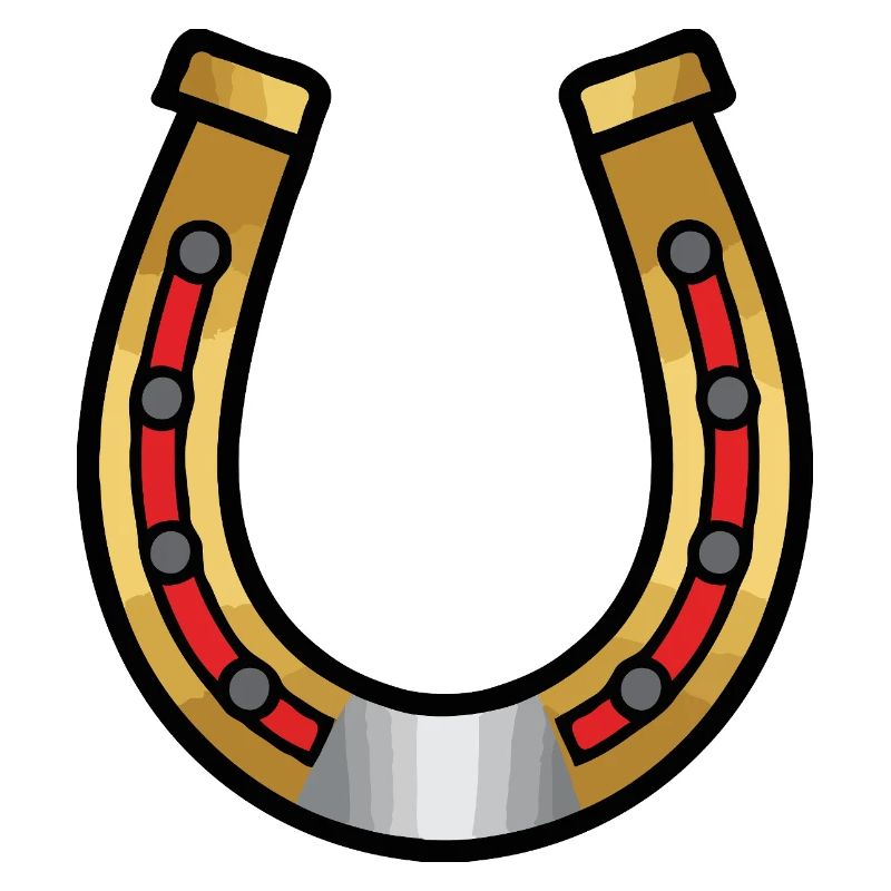Conception de chance en fer à cheval en or