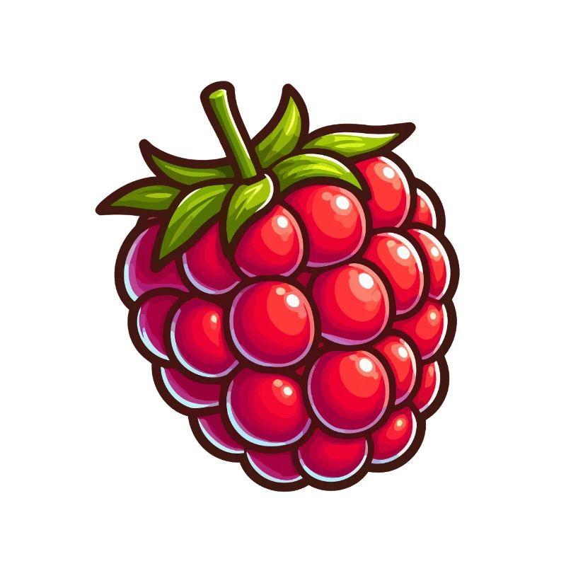 Raspberry cartoon sparkle