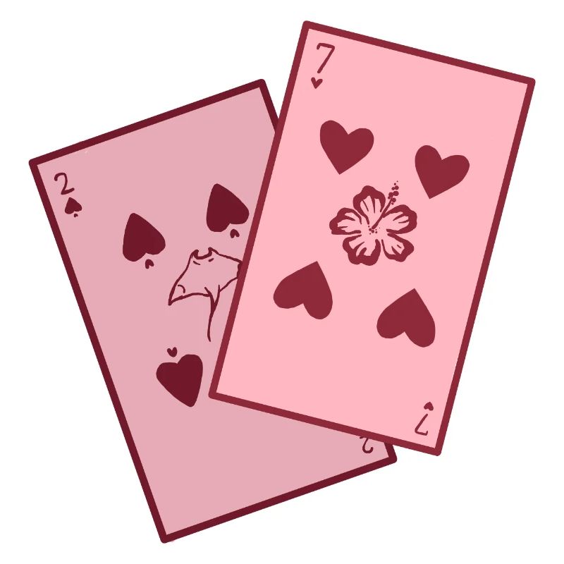 Ocean Style Card Game Illustration
