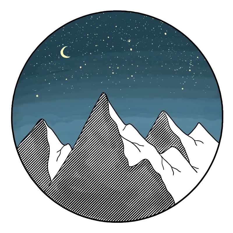 Mountain starry sky