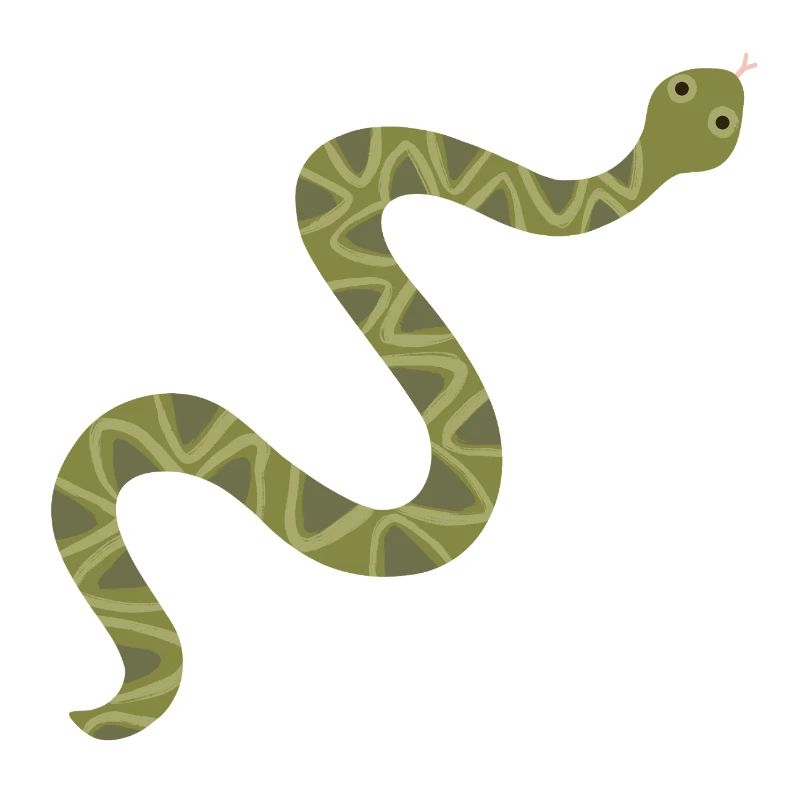 illustration de serpent vert vibrant