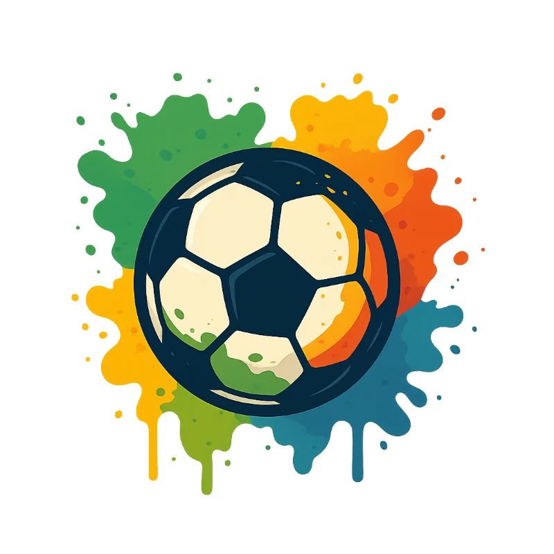 Conception colorée d’éclaboussures de football