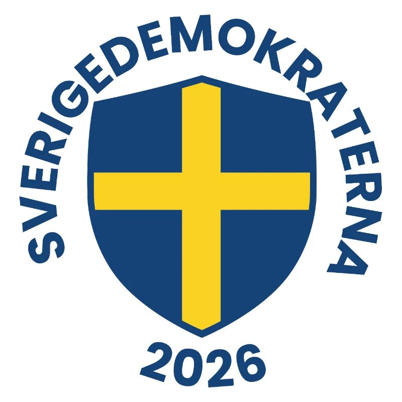 Blue shield with yellow cross design