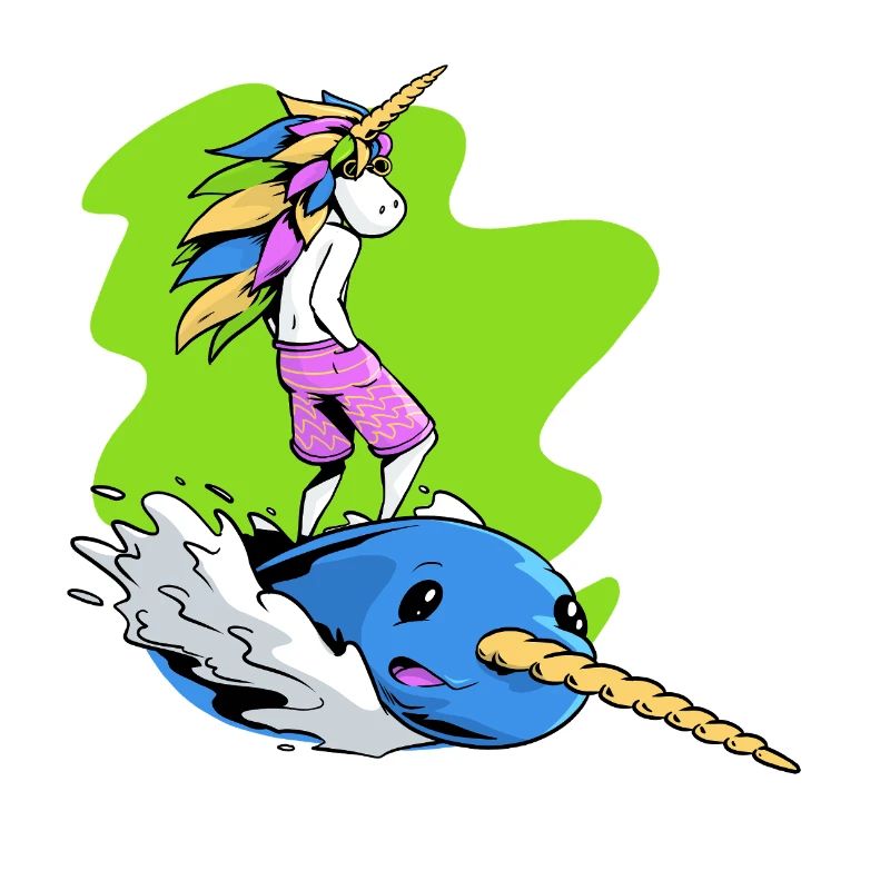 Surfer-Einhorn