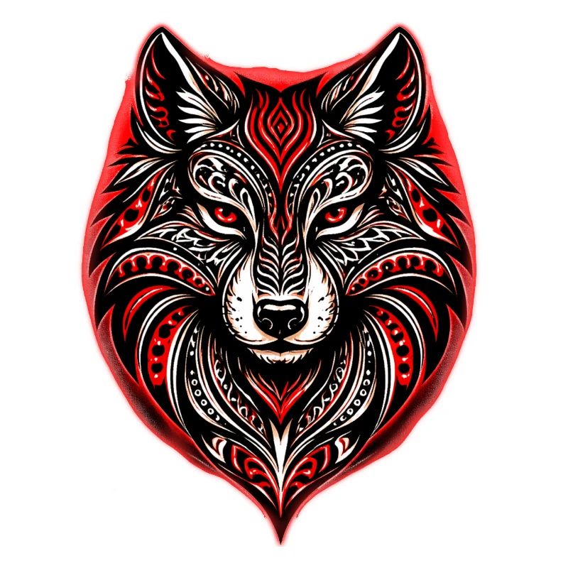 Rot-Schwarzer Stammeswolf