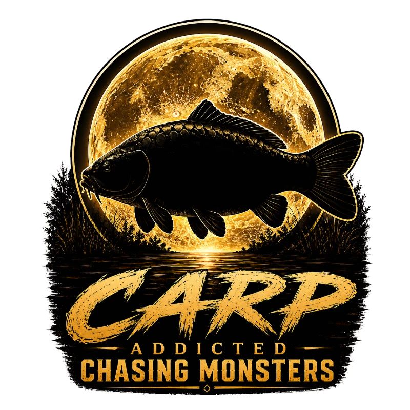 Mitternachtskarpfen-süchtiges Monsterfischen-Design