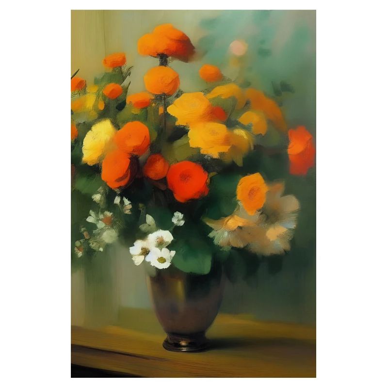 Fleurs et papillon