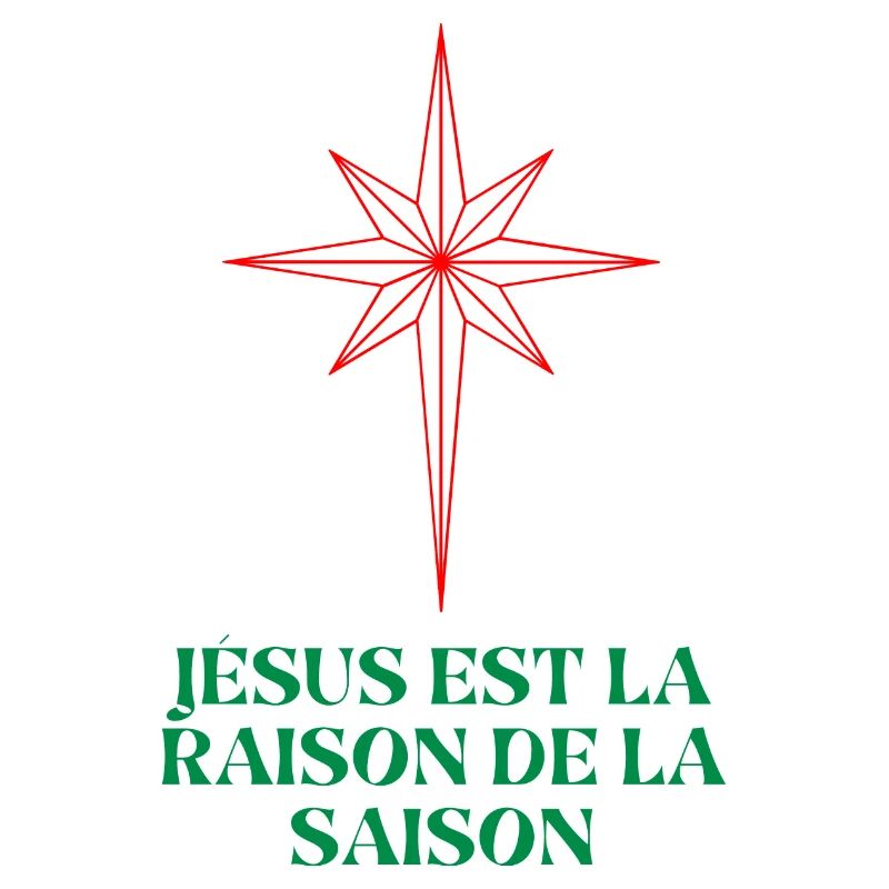 Étoile de Noël avec citation religieuse