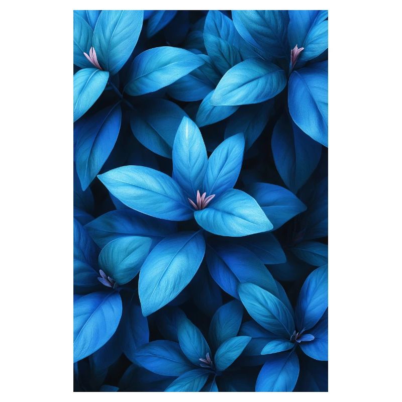 Cobalt Blue Leaf Weave