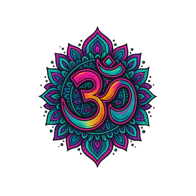 Psychedelisches Om Goa Mandala