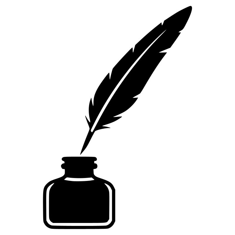 Silhouette de l’encrier en plume