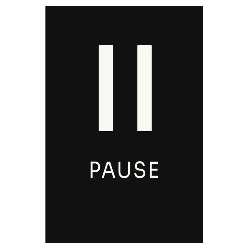 Signe pause Noir minimal