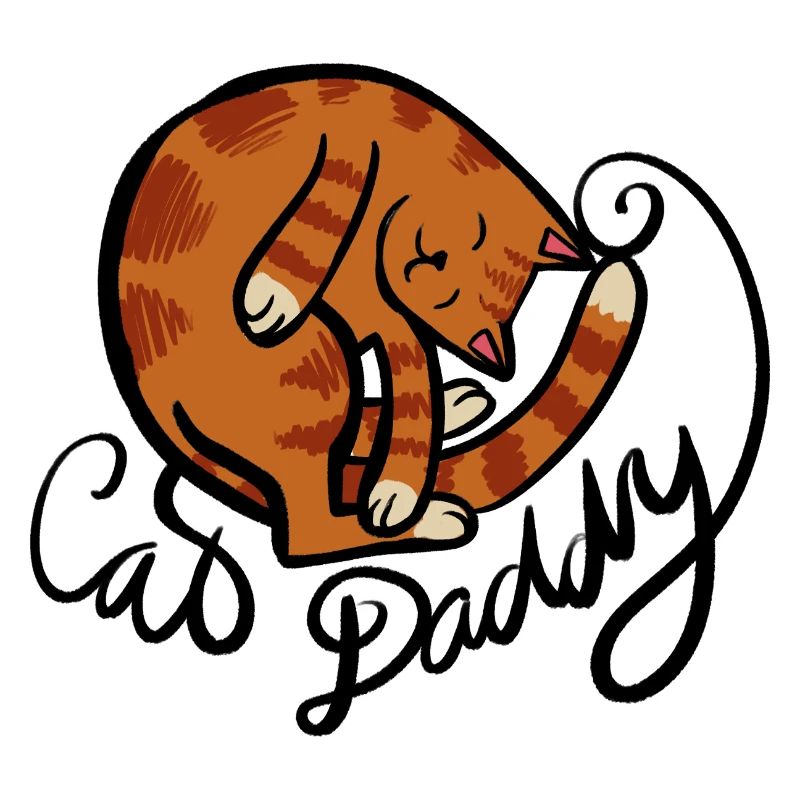 Illustration eines gekrümmten Tabby-Nickerchens