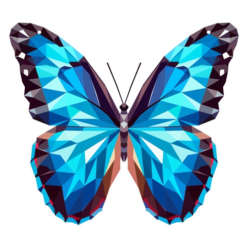 Papillon bleu - Inspiré du papillon Morpho