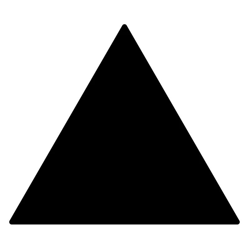 Triangle équilatéral de symbole noir