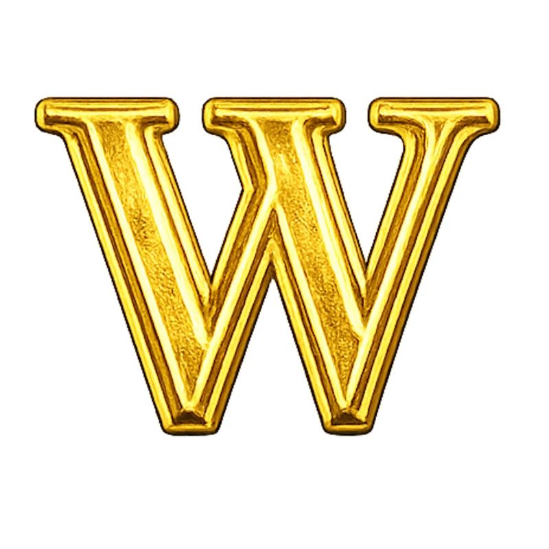 Monogramme W doré